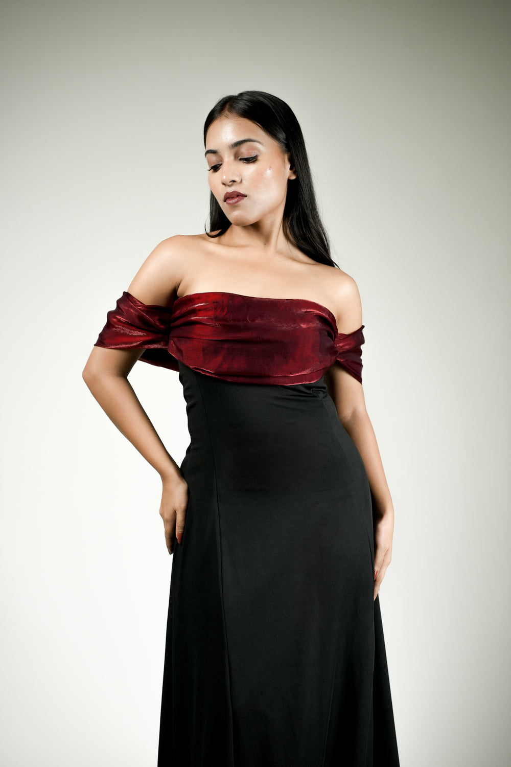 Crimson Nocturne Gown