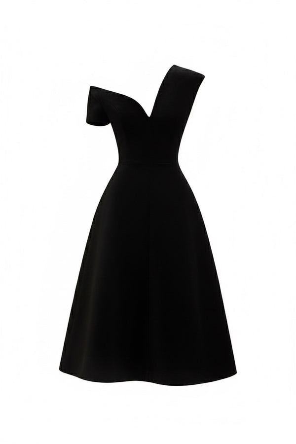 Eclipse Asymmetry Midi Dress
